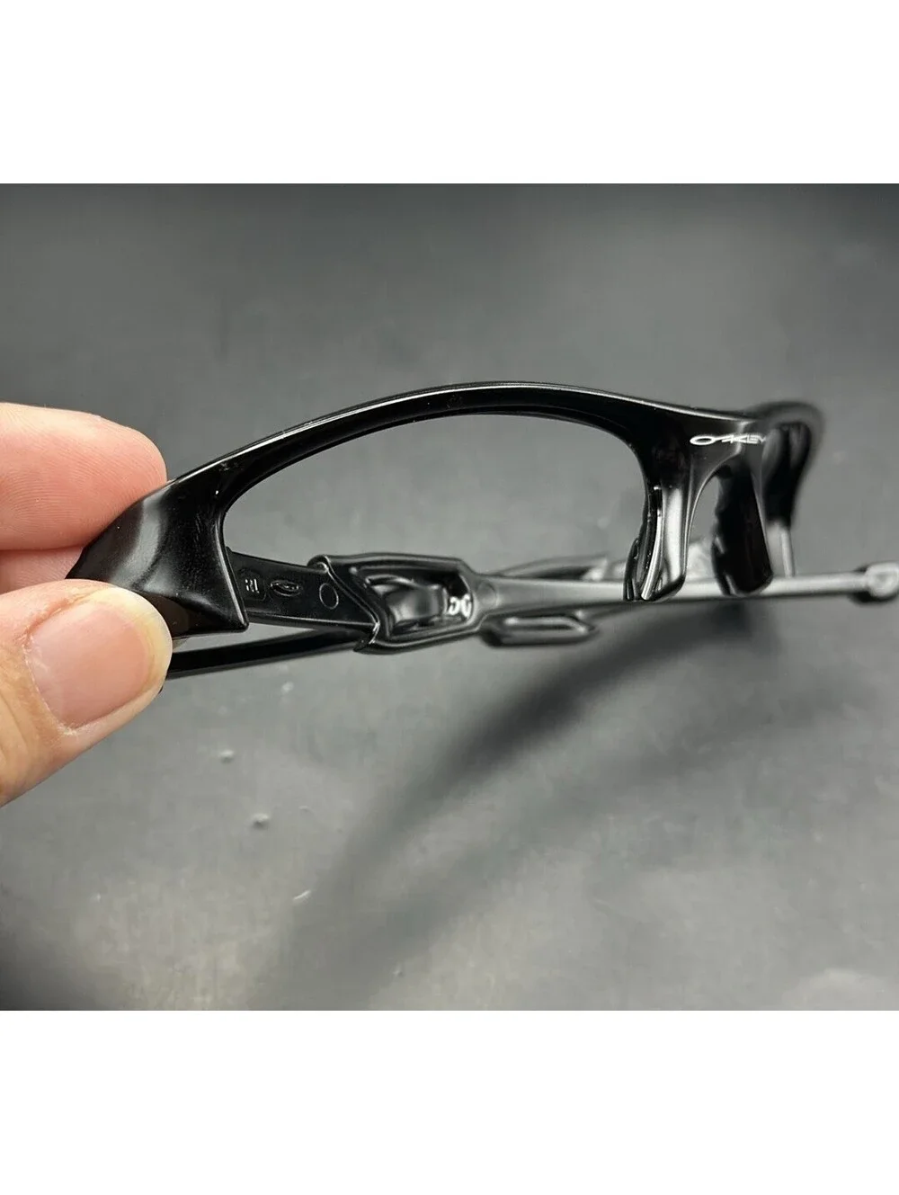Oakley Flak Jacket Polished Black Frame (Green Icon)